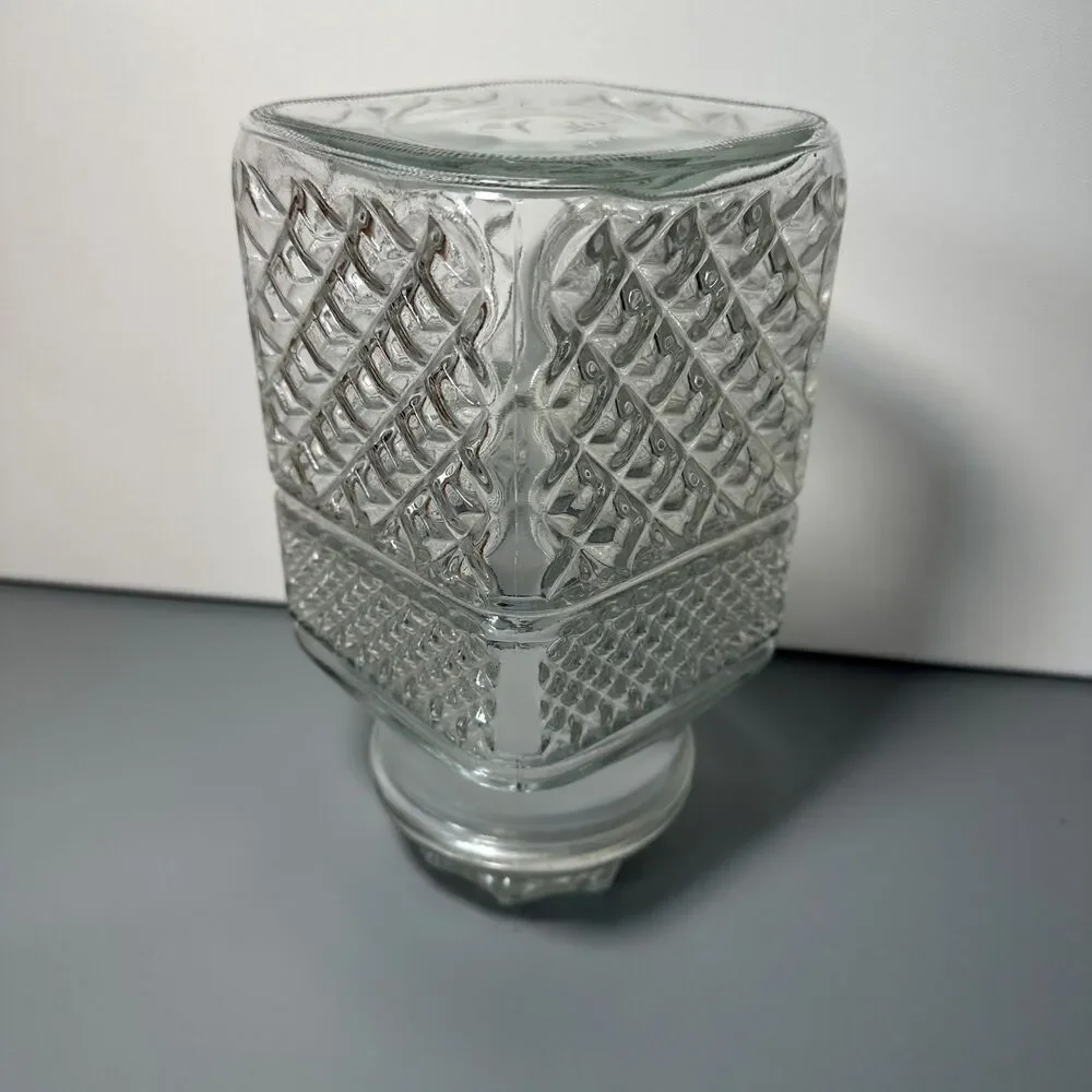 Vintage Anchor Hocking Wexford Glass Canister Cottagecore Circa 1967-1998